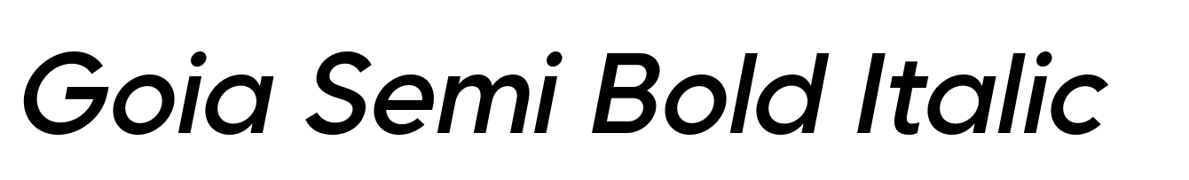 Goia Semi Bold Italic